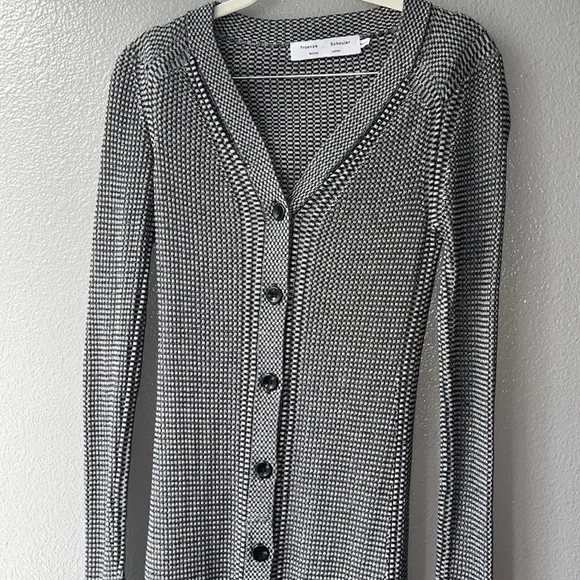 Proenza Schouler White Label Micro Stripe Rib Knit Dress S - Picture 4 of 8